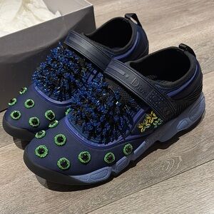 Dior women’s  Blue and Green Embellished Shoes